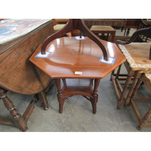 2229 - An Edwardian inlaid rosewood occasional table    (R)  £20