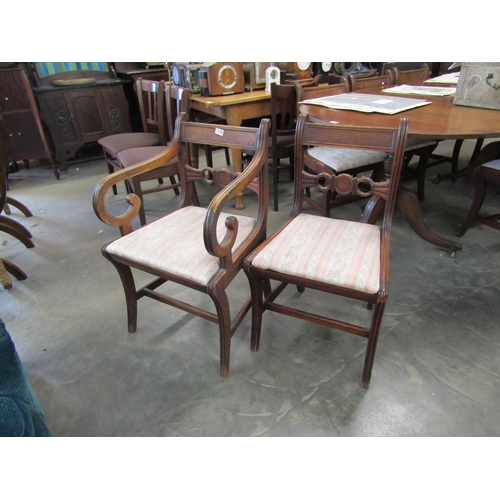 2162 - Set 8 (6+2) Regency mahogany dining chairs