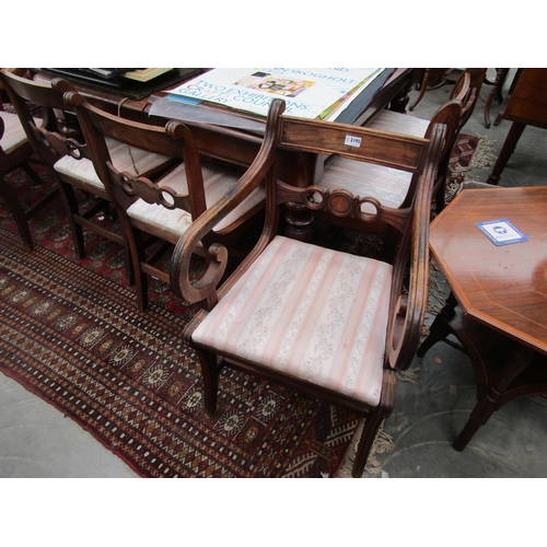 2162 - Set 8 (6+2) Regency mahogany dining chairs