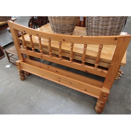 2357 - A pine 5' bed with slatted base and sides