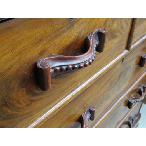 2150 - A Fine Victorian mahogany chest of drawers with unusual mahogany swag handles