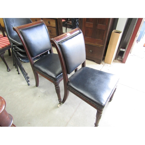 2161 - A pair of William IV mahogany dining chairs   (R) £0  (E) £20-30