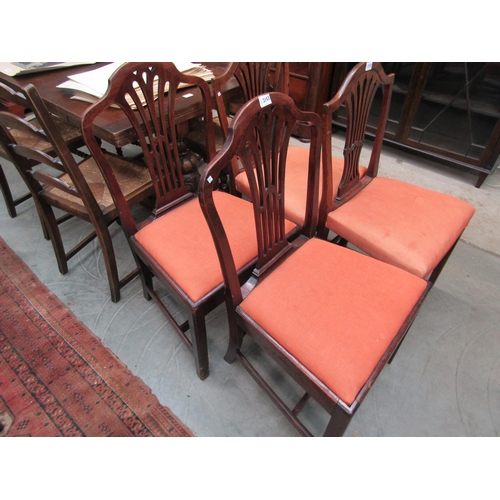 2157 - A pair of Georgian mahogany side chairs   (R) £10