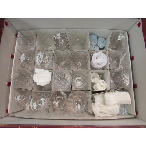 1168 - A box of assorted drinking glasses