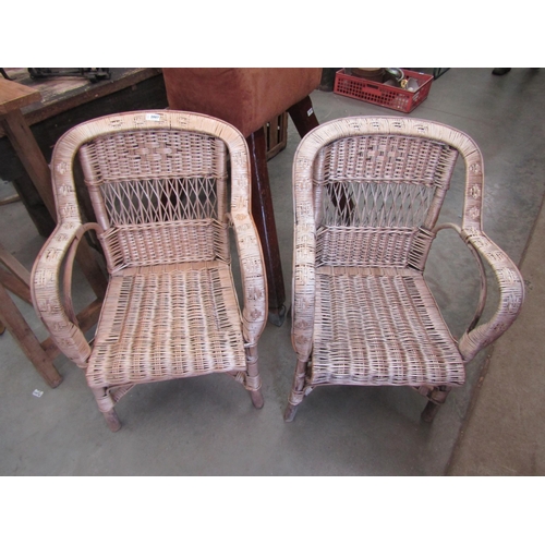 2007 - A pair of 1930's wicker arm chairs   (R) £60