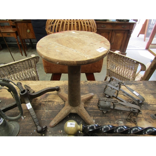 2013 - An industrial Singer Sewing Machinist's revolving stool