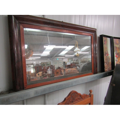 2080 - A 19th Century over mantle mirror with speckled mercury glass plate