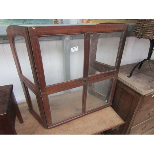 2135 - A Victorian mahogany folding shop counter screen   (R) £30