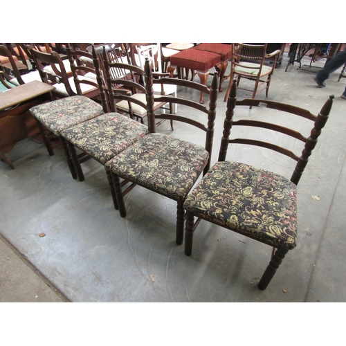 2170 - Four elm ladder back chairs