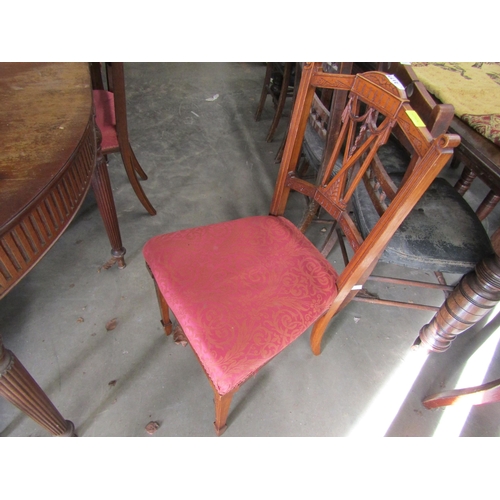 2177 - A set of four Edwardian mahogany salon chairs with spade feet    (E) £10-20