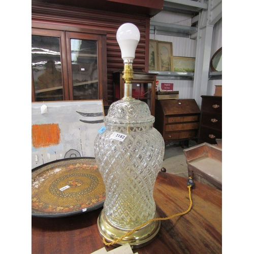 2182 - A glass table lamp