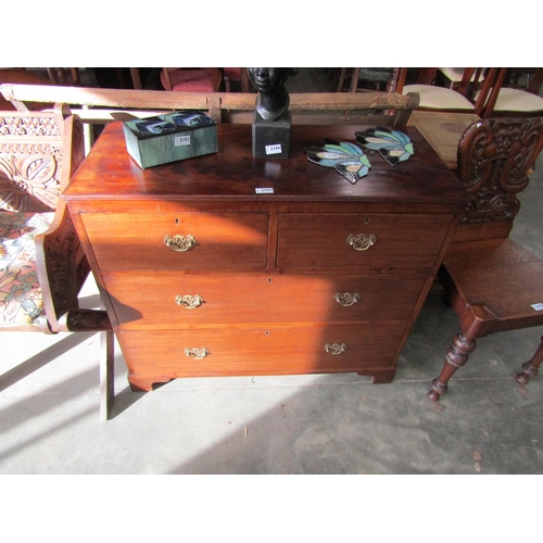 2192 - A Georgian style mahogany two over two chest of drawers