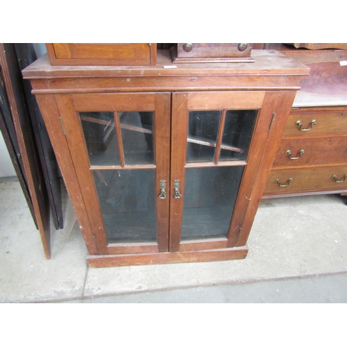 2214 - A Victorian mahogany glazed cabinet