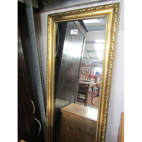 2246 - A 20th Century rectangular full-length wall mirror in gilt frame