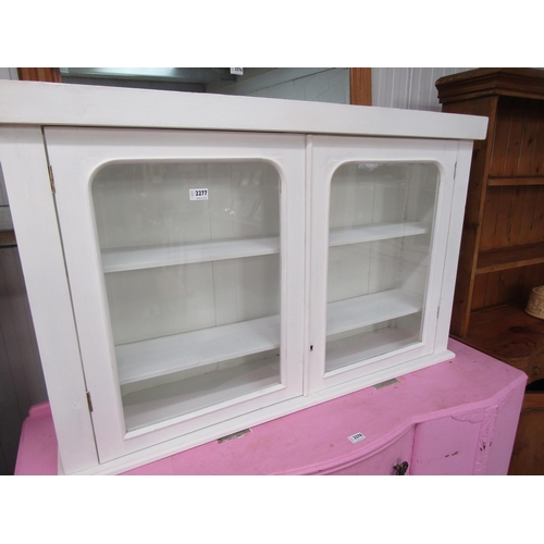 2277 - A painted Victorian glazed two door wall or table cabinet   (R) £30