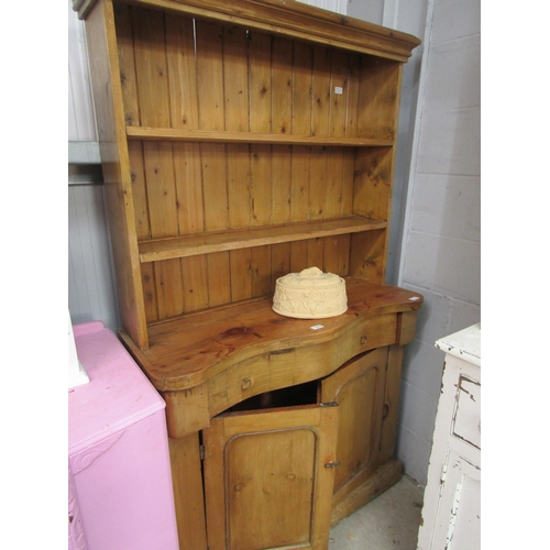 2279 - A Victorian chiffonier base with later pine top