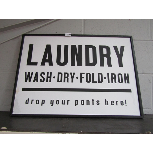 2281 - A novelty laundry sign