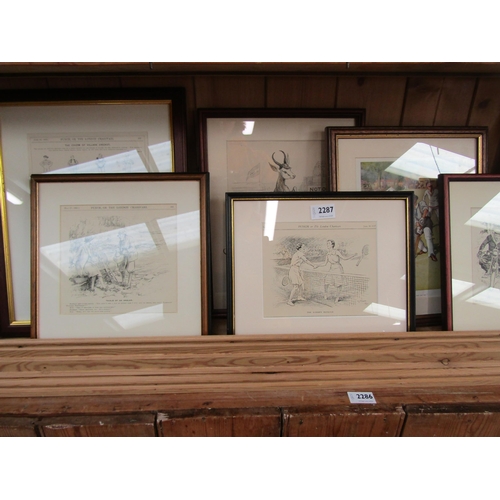 2287 - A quantity of framed and glazed prints