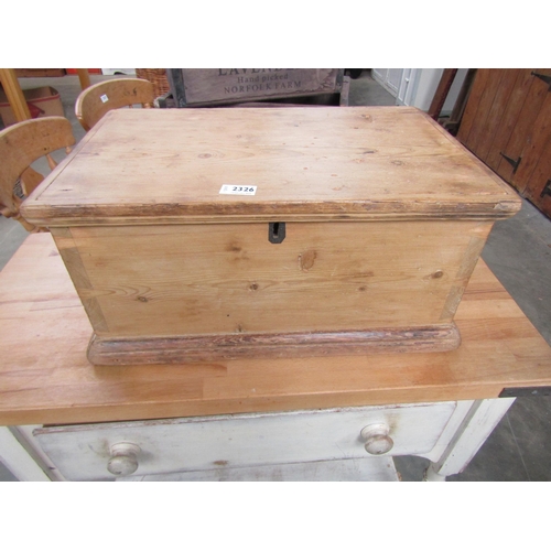 2326 - A 19th Century stripped pine box  (R)  £40