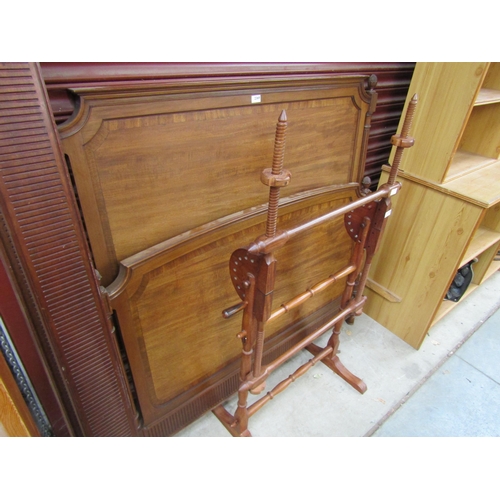 2369 - A Maple & Co mahogany double bed frame  4'   (R)  £30