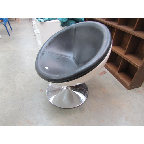 2402 - A modern faux leather egg chair   (R)  £40