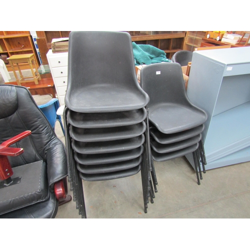 2413 - 11 school stacking chairs   (E)  £10-20