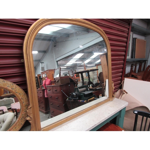 2434 - A Victorian style gilt framed over mantel mirror