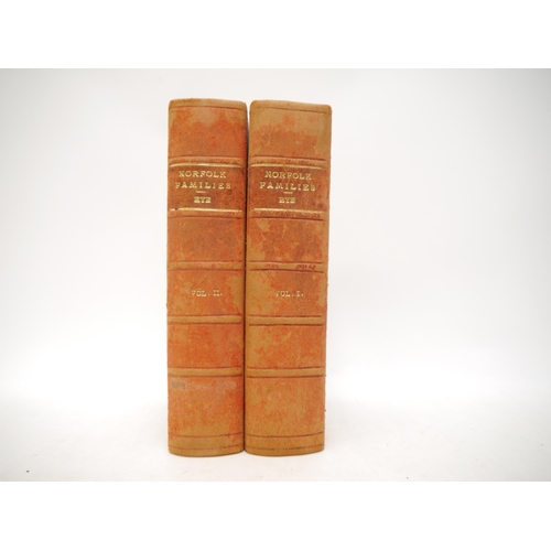 5291 - Walter Rye: 'Norfolk Families', Norwich, Goose & Son, 1913-15, 1st edition, 6 parts complete in two,... 