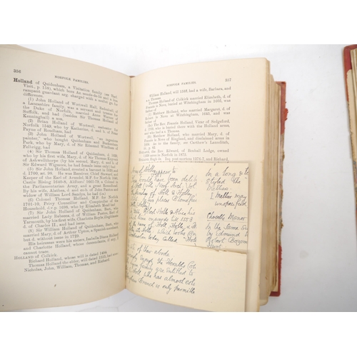 5291 - Walter Rye: 'Norfolk Families', Norwich, Goose & Son, 1913-15, 1st edition, 6 parts complete in two,... 