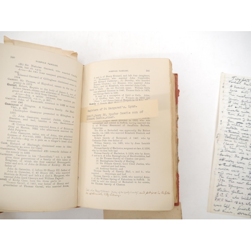 5291 - Walter Rye: 'Norfolk Families', Norwich, Goose & Son, 1913-15, 1st edition, 6 parts complete in two,... 