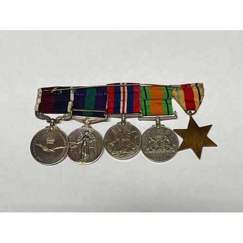 9480 - A WWII and later medal group of five consisting of Africa Star, Defence Medal, War Medal, George VI ... 