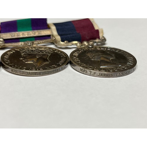 9480 - A WWII and later medal group of five consisting of Africa Star, Defence Medal, War Medal, George VI ... 