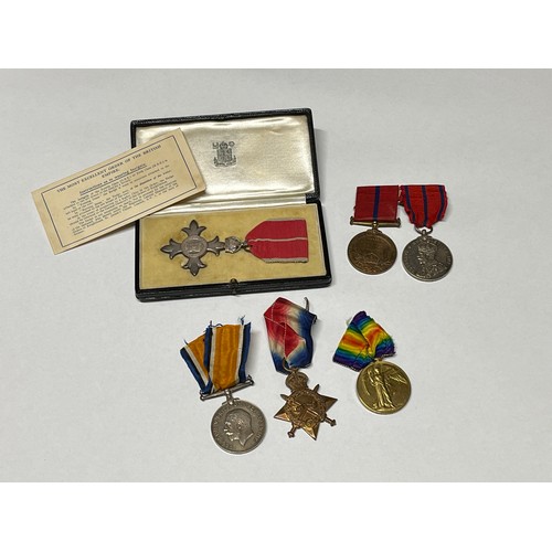 9478 - A WWI and later medal group of six consisting of WWI 1915 trio (the star named to RTS-5418 DVR-A.SD.... 