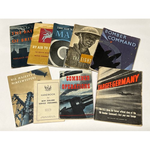 9293 - A collection of military related ephemera including HMSO booklets, aircraft recognition and war stil... 