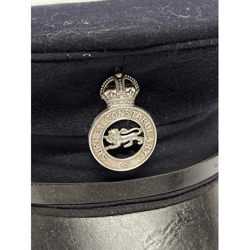 9267 - A George Crown Surrey Constabulary Police peaked cap