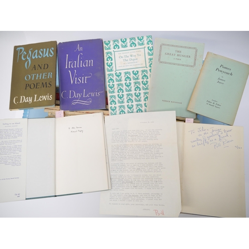 5057 - A collection of 50 circa mid 20th Century works of poetry, mainly 1st editions, including Patrick Ka... 