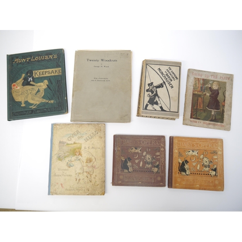 5067 - Seven assorted mainly 19th Century children's & illustrated books, plate books etc, including Walter... 