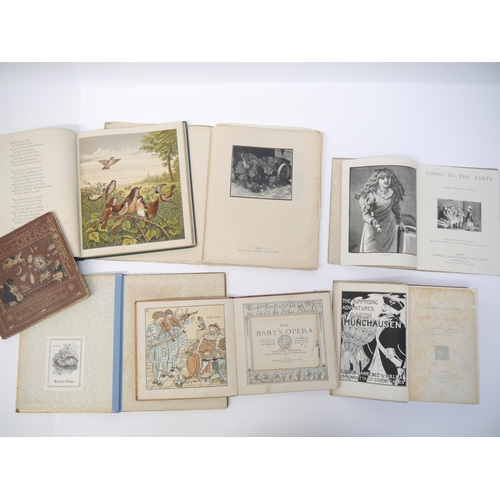 5067 - Seven assorted mainly 19th Century children's & illustrated books, plate books etc, including Walter... 