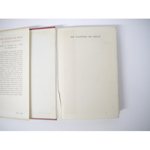 5134 - Patricia Highsmith: 'The Talented Mr. Ripley', London, Cresset Press, 1957, 1st UK edition, 1st prin... 