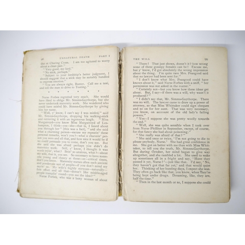 5135 - Dorothy L. Sayers: 'Unnatural Death', London, Ernest Benn, 1927, 1st edition, ex-lending library wit... 