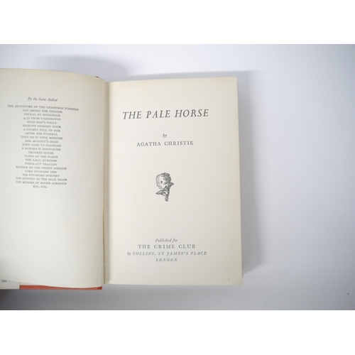 5136 - Agatha Christie: 'The Pale Horse', London, Collins Crime Club, 1961, 1st edition, original cloth, du... 
