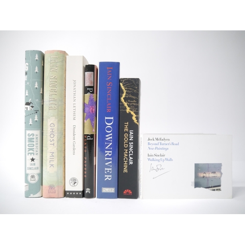 5140 - Iain Sinclair, various titles signed by him or from his library, comprising: 'Downriver', Paladin, 1... 