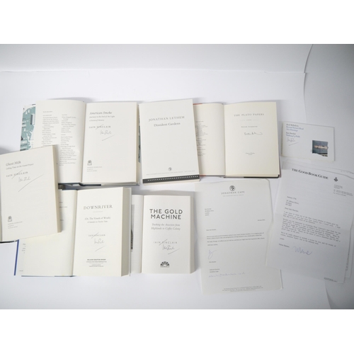 5140 - Iain Sinclair, various titles signed by him or from his library, comprising: 'Downriver', Paladin, 1... 