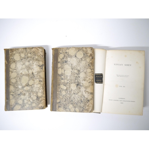 5154 - Benjamin Disraeli: 'Vivian Gray', London, Henry Colburn, 1827, 1st edition, volumes 3-5 only (of 5 v... 