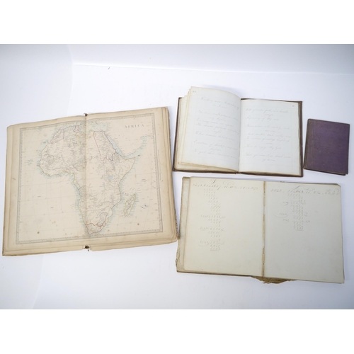 5176 - Four assorted 19th Century manuscript and printed volumes, including a manuscript arithmetic exercis... 