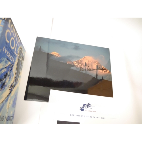 5240 - (Mountaineering, Climbing, Travel), a collection of 43 mountaineering books and a folder of signed m... 