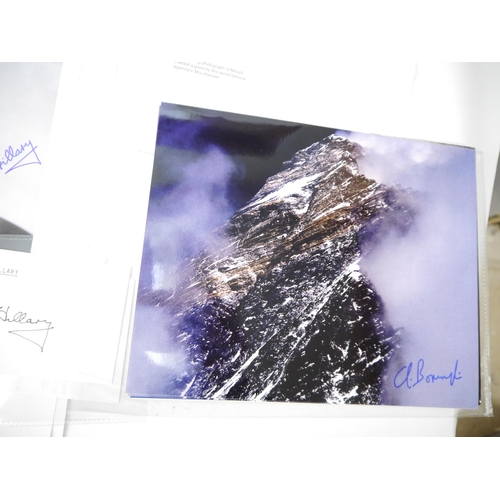 5240 - (Mountaineering, Climbing, Travel), a collection of 43 mountaineering books and a folder of signed m... 