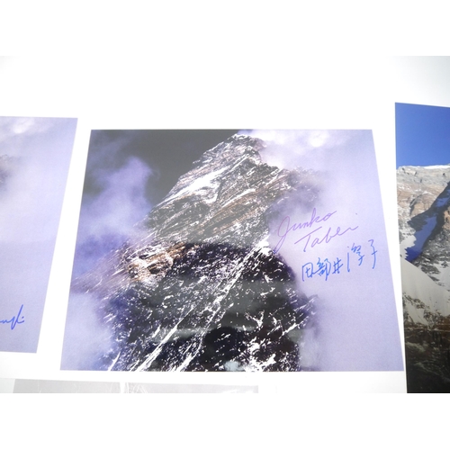 5240 - (Mountaineering, Climbing, Travel), a collection of 43 mountaineering books and a folder of signed m... 