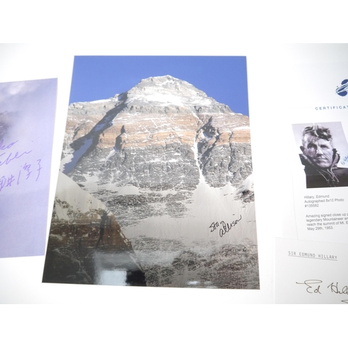 5240 - (Mountaineering, Climbing, Travel), a collection of 43 mountaineering books and a folder of signed m... 