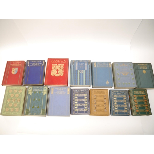 5249 - Fourteen A & C Black colour books, including 'Cambridge', 1907, 77 colour plates by W. Mathison + fo... 
